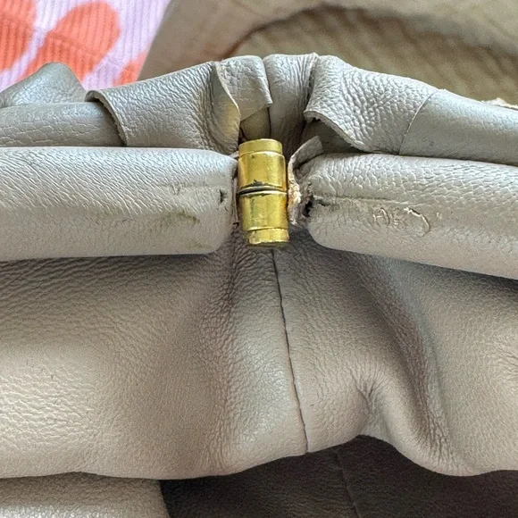 Taupe Woven Leather Clutch - Picture 12 of 14